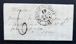 MARQUE POSTALE CHATEAU GONTIER POUR PARIS / 19 AVRIL 1834 / TAXE 6 / LAC - 1801-1848: Vorläufer XIX