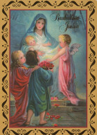 Virgen María Virgen Niño JESÚS Navidad Religión Vintage Tarjeta Postal CPSM #PBP652.ES - Vergine Maria E Madonne