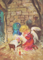 ÁNGEL Navidad Niño JESÚS Vintage Tarjeta Postal CPSM #PBP394.ES - Anges