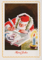 PAPÁ NOEL Feliz Año Navidad Vintage Tarjeta Postal CPSM #PBL013.ES - Santa Claus