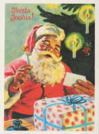 PAPÁ NOEL Feliz Año Navidad Vintage Tarjeta Postal CPSM #PBL405.ES - Santa Claus