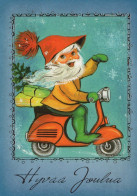 PAPÁ NOEL Feliz Año Navidad Vintage Tarjeta Postal CPSM #PBL154.ES - Santa Claus