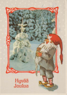 PAPÁ NOEL Feliz Año Navidad Vintage Tarjeta Postal CPSM #PAV671.ES - Santa Claus