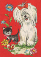 PERRO Animales Vintage Tarjeta Postal CPSM #PAN593.ES - Hunde