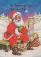 PAPÁ NOEL NAVIDAD Fiesta Vintage Tarjeta Postal CPSM #PAK684.ES - Santa Claus