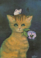 GATO GATITO Animales Vintage Tarjeta Postal CPSM #PAM092.ES - Katten