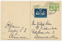 Briefkaart G. 256 / Bijfrankering Lemmer - Leeuwarden 1944 - Postal Stationery