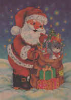 PAPÁ NOEL NAVIDAD Fiesta Vintage Tarjeta Postal CPSM #PAJ640.ES - Santa Claus