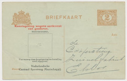 Spoorwegbriefkaart G. NCSM98 A Beek-Elsloo 1920 - Material Postal