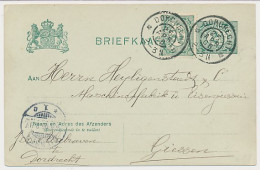 Briefkaart G. 67 / Bijfrankering Dordrecht - Duitsland 1906 - Ganzsachen