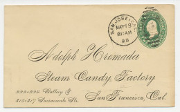 Postal Stationery USA 1898 Candy - Steam Factory - Food