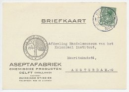 Firma Briefkaart Delft 1934 - Chemie / Asepta - Unclassified