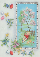 PÂQUES ENFANTS Vintage Carte Postale CPSM #PBO265.FR - Pâques