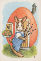 PÂQUES LAPIN ŒUF Vintage Carte Postale CPSM #PBO396.FR - Pasen