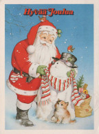 PÈRE NOËL Bonne Année Noël Vintage Carte Postale CPSM #PBO076.FR - Santa Claus