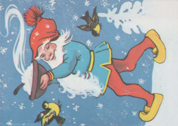 PÈRE NOËL Bonne Année Noël Vintage Carte Postale CPSM #PBL219.FR - Santa Claus