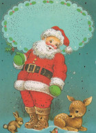 PÈRE NOËL Bonne Année Noël Vintage Carte Postale CPSM #PBL406.FR - Santa Claus