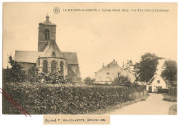 Braine-le-Comte Eglise Saint Géry, Vue D'un Coin Pittoresque, (Les Digues 1900's), TTB-CPA Vintage - Braine-le-Comte