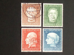 DEUTSCHLAND MI-NR. 200-203 GESTEMPELT WOHLFAHRT 1954 KATHE KOLLWITZ BERTA PAPPENHEIM - Usati