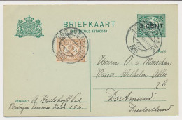 Briefkaart G. 97 I / Bijfrankering Den Haag - Duitsland 1918 - Postal Stationery