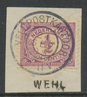 Grootrondstempel Veldpostkantoor 1909 - Naamstempel Wehl - Marcophilie