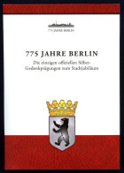 775 Jahre Berlin 8 Silbermedaillen Teilvergoldet, Farbveredelt PP (KMS034 - Unclassified