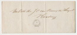 Halfrond-Francostempel Zevenbergen - Vlaardingen 1863 - ...-1852 Prephilately