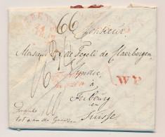 Distributiekantoor Joure - Heerenveen - Zwitserland 1835 Franco - ...-1852 Prephilately