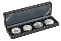 Lindner Münzkassette NERA S 2362-4 Mit 4 Fächern Für Münzen Bis Außen-Ø 52mm Neu - Supplies And Equipment