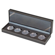 Lindner Münzkassette NERA S S2362-5EK Für 5 Euro Münzen Inkl. Münzkapseln Neu - Supplies And Equipment