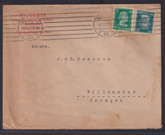 Deutsches Reich Brief Destination Beethoven Schiller Berlin Curacao - Storia Postale