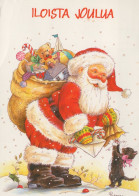 PÈRE NOËL NOËL Fêtes Voeux Vintage Carte Postale CPSM #PAJ572.FR - Santa Claus