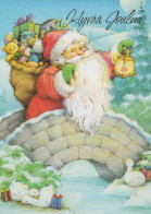 PÈRE NOËL NOËL Fêtes Voeux Vintage Carte Postale CPSM #PAK201.FR - Santa Claus