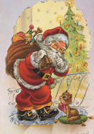 PÈRE NOËL NOËL Fêtes Voeux Vintage Carte Postale CPSM #PAJ641.FR - Santa Claus