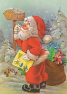 PÈRE NOËL NOËL Fêtes Voeux Vintage Carte Postale CPSM #PAJ505.FR - Santa Claus