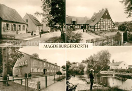 73100588 Magdeburgerforth Siedlung Oberfoersterei Dorfteich Betriebsberufsschule - Sonstige & Ohne Zuordnung