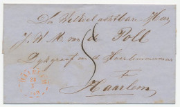 Gebroken Ringstempel : Haarlem 1861 ( Foutief 1850 ) - Lettres & Documents