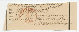 Zeist 1864 - Ontvangbewijs Aangetekende Zending - Ohne Zuordnung