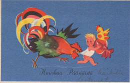 EASTER CHILDREN EGG Vintage Postcard CPA #PKE217.GB - Ostern