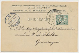 Firma Briefkaart Klazienaveen 1910 - Veenderij - Turfstrooisel - Ohne Zuordnung