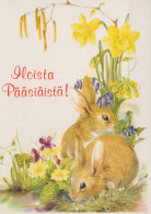 EASTER RABBIT Vintage Postcard CPSM #PBO521.GB - Pascua