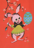 EASTER RABBIT EGG Vintage Postcard CPSM #PBO394.GB - Pascua