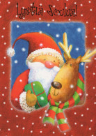 SANTA CLAUS Happy New Year Christmas Vintage Postcard CPSM #PBL536.GB - Santa Claus