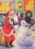 SANTA CLAUS Happy New Year Christmas Vintage Postcard CPSM #PBL080.GB - Santa Claus