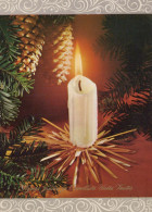 Happy New Year Christmas CANDLE Vintage Postcard CPSM #PBA391.GB - Nouvel An