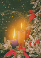 Happy New Year Christmas CANDLE Vintage Postcard CPSM #PAZ271.GB - Nouvel An