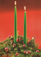 Happy New Year Christmas CANDLE Vintage Postcard CPSM #PAZ392.GB - Nouvel An