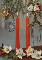 Happy New Year Christmas CANDLE Vintage Postcard CPSM #PAZ513.GB - Nouvel An