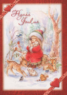 Happy New Year Christmas CHILDREN Vintage Postcard CPSM #PAY747.GB - Nouvel An