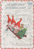 Happy New Year Christmas GNOME Vintage Postcard CPSM #PAY933.GB - Nouvel An